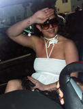 Britney Spears showing her panties in car on Sunset Boulevard in Los Angeles