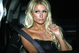 Paris Hilton busty in leather dress  at Club Villa in Beverly Hills