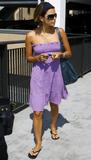 Eva Longoria wearing a baggy dress in Los Angeles