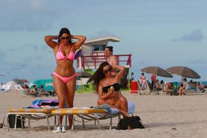 Elisa Scheffler and Claudia Romani - At The Beach In Miami Beach - February 7th-t5qkpf8vbs.jpg
